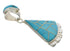 Sterling Silver And Turquoise Inlay Pendant EX32210